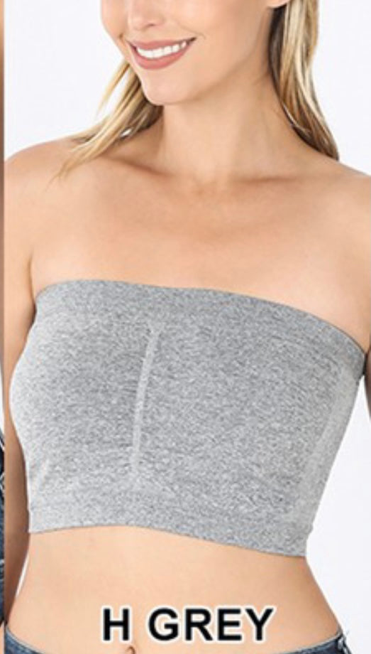 Heather grey strapless bra
